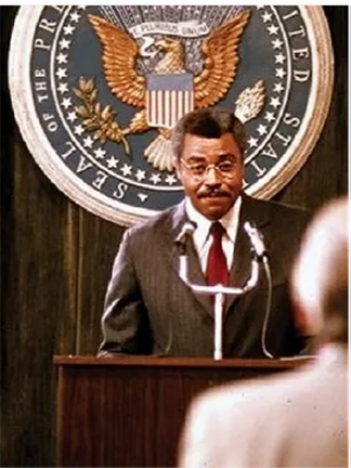 James Earl Jones as President Douglass Dilman in "The Man"